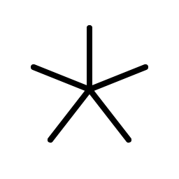 asterisk simple thin icon