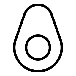avocado thin icon