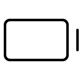 battery empty thin icon