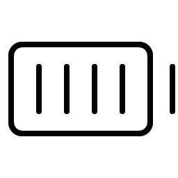 battery full thin icon
