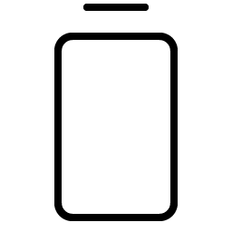 battery vertical empty thin icon