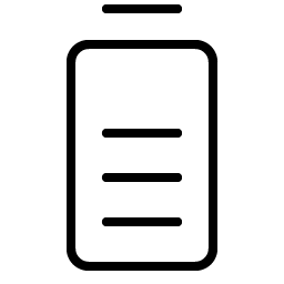 battery vertical high thin icon
