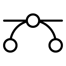 bezier curve thin icon