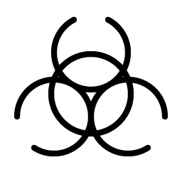biohazard thin icon