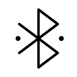 bluetooth connected thin icon