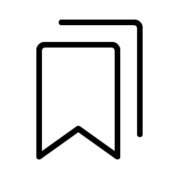 bookmarks simple thin icon
