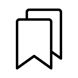 bookmarks thin icon