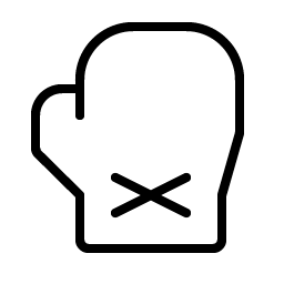 boxing glove thin icon