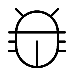 bug beetle thin icon