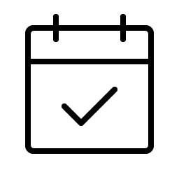 calendar check thin icon