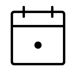 calendar dot thin icon