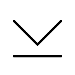 caret line down thin icon