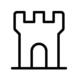 castle turret thin icon