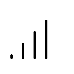 cell signal high thin icon