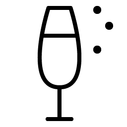 champagne thin icon