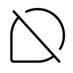 chat teardrop slash thin icon