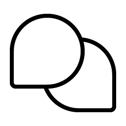 chats teardrop thin icon