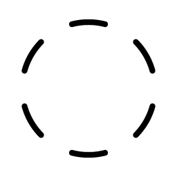 circle dashed thin icon