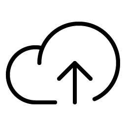 cloud arrow up thin icon