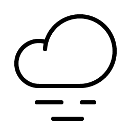 cloud fog thin icon
