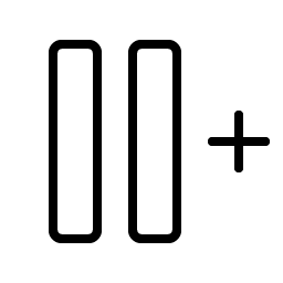 columns plus right thin icon