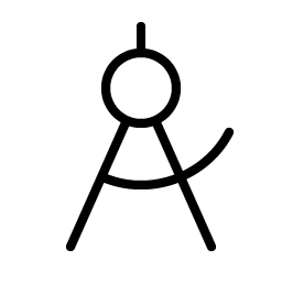 compass tool thin icon