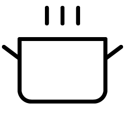 cooking pot thin icon