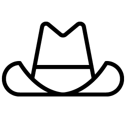 cowboy hat thin icon
