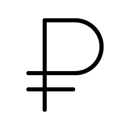 currency rub thin icon