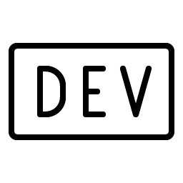 dev to logo thin icon