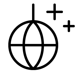 disco ball thin icon