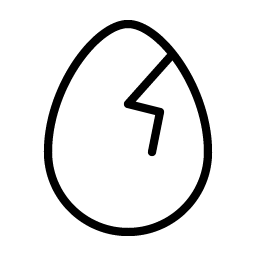 egg crack thin icon