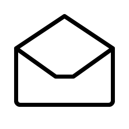 envelope simple open thin icon