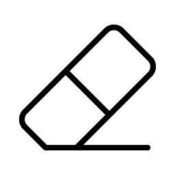 eraser thin icon