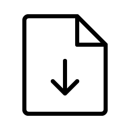file arrow down thin icon