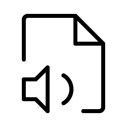 file audio thin icon