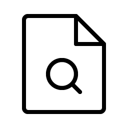 file magnifying glass thin icon