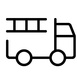 fire truck thin icon