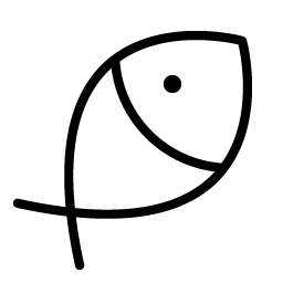 fish simple thin icon