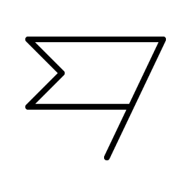 flag banner thin icon