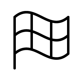 flag checkered thin icon