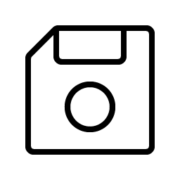 floppy disk back thin icon