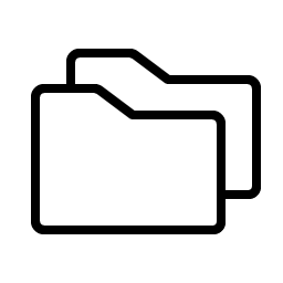 folders thin icon