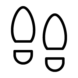 footprints thin icon