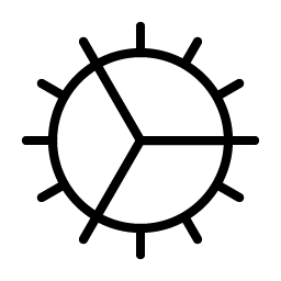 gear fine thin icon