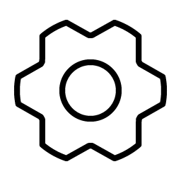 gear six thin icon