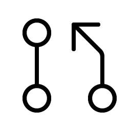 git pull request thin icon