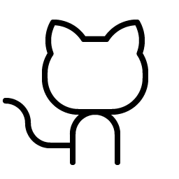 github logo thin icon