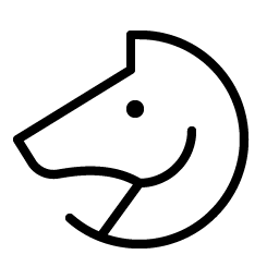 horse thin icon