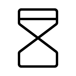 hourglass high thin icon